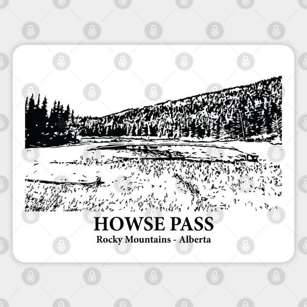 Howse Pass - Alberta Magnet by Lakeric